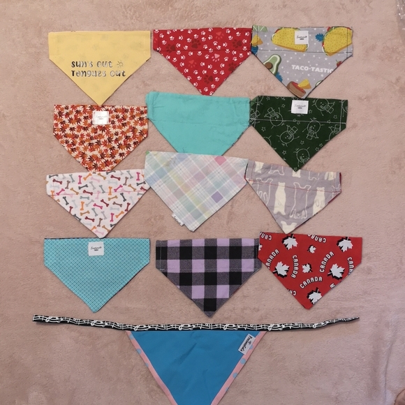 12 over the collar reversible dog bandana - Picture 6 of 10